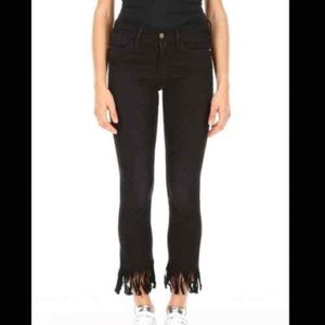 Frame Denim Le High Straight black jeans